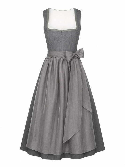 Dirndl Svea | Schiefergrau | Eckig