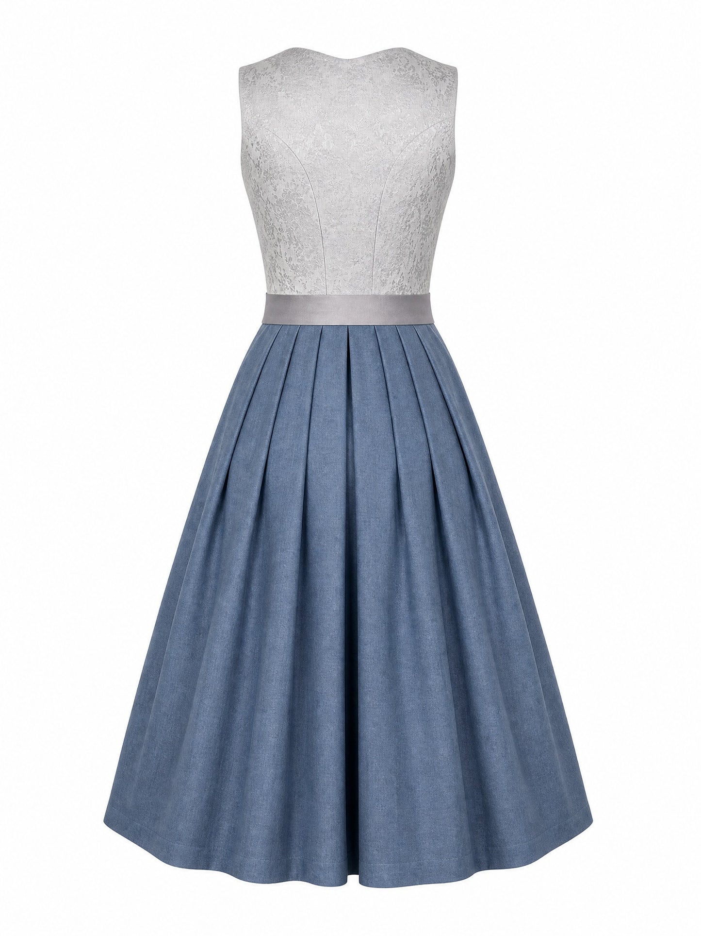 Dirndl Erika | Silberblau | Herzlinie