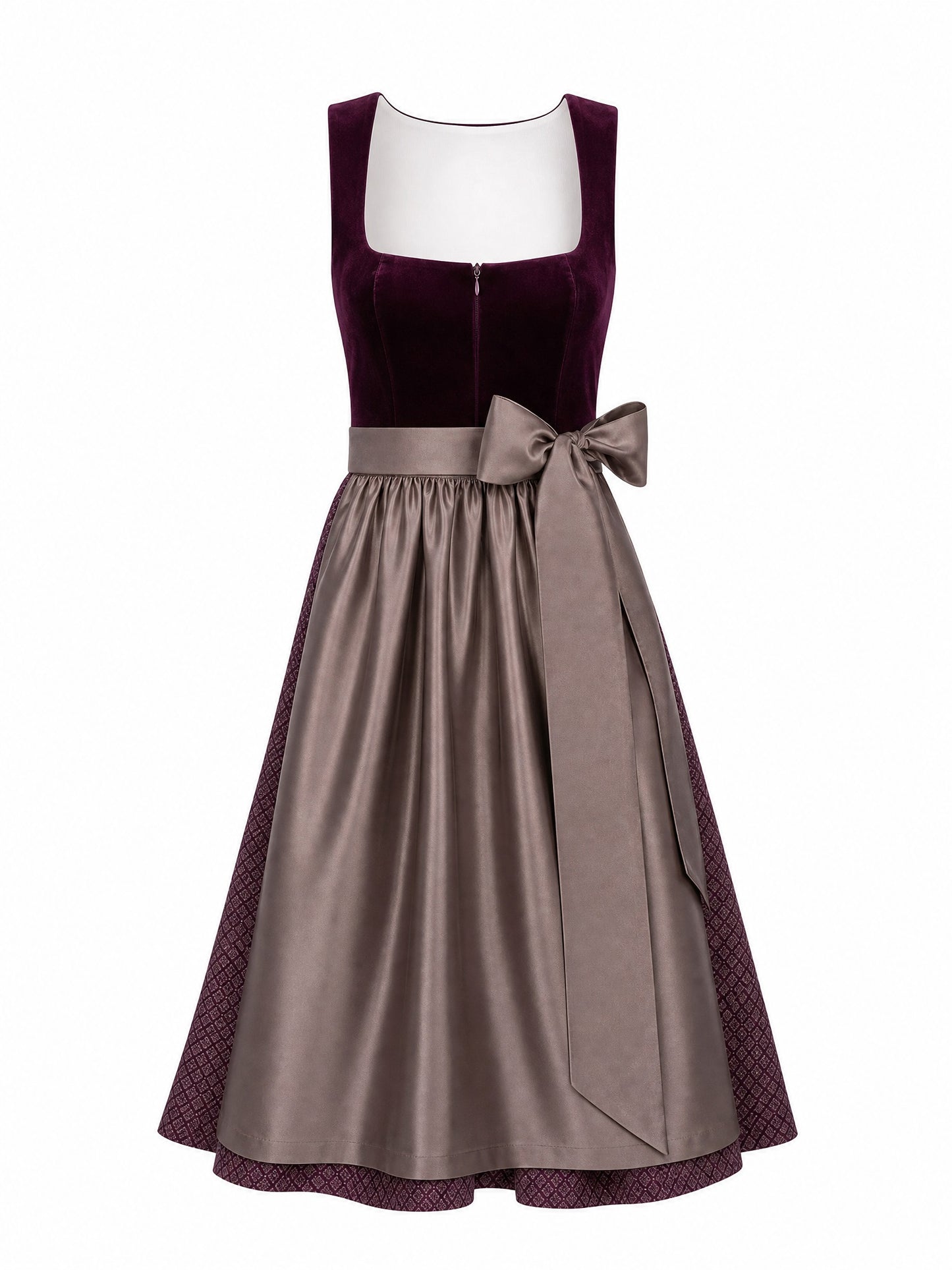 Dirndl Sabrina | Brombeere | Eckig