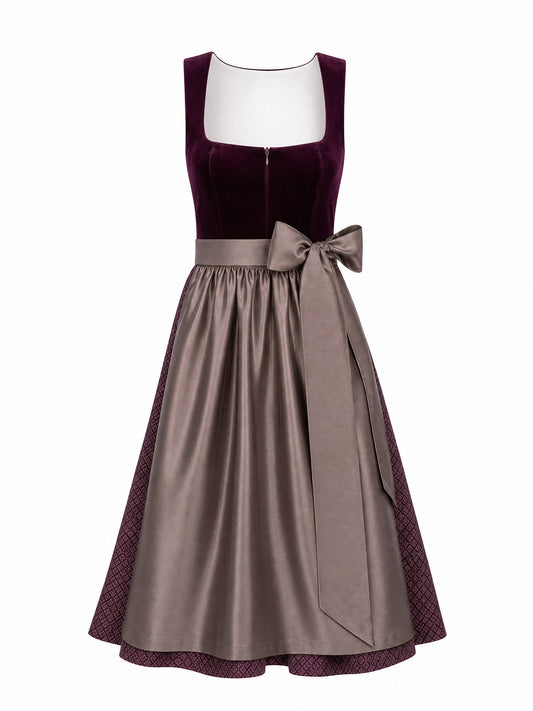 Dirndl Sabrina | Brombeere | Eckig