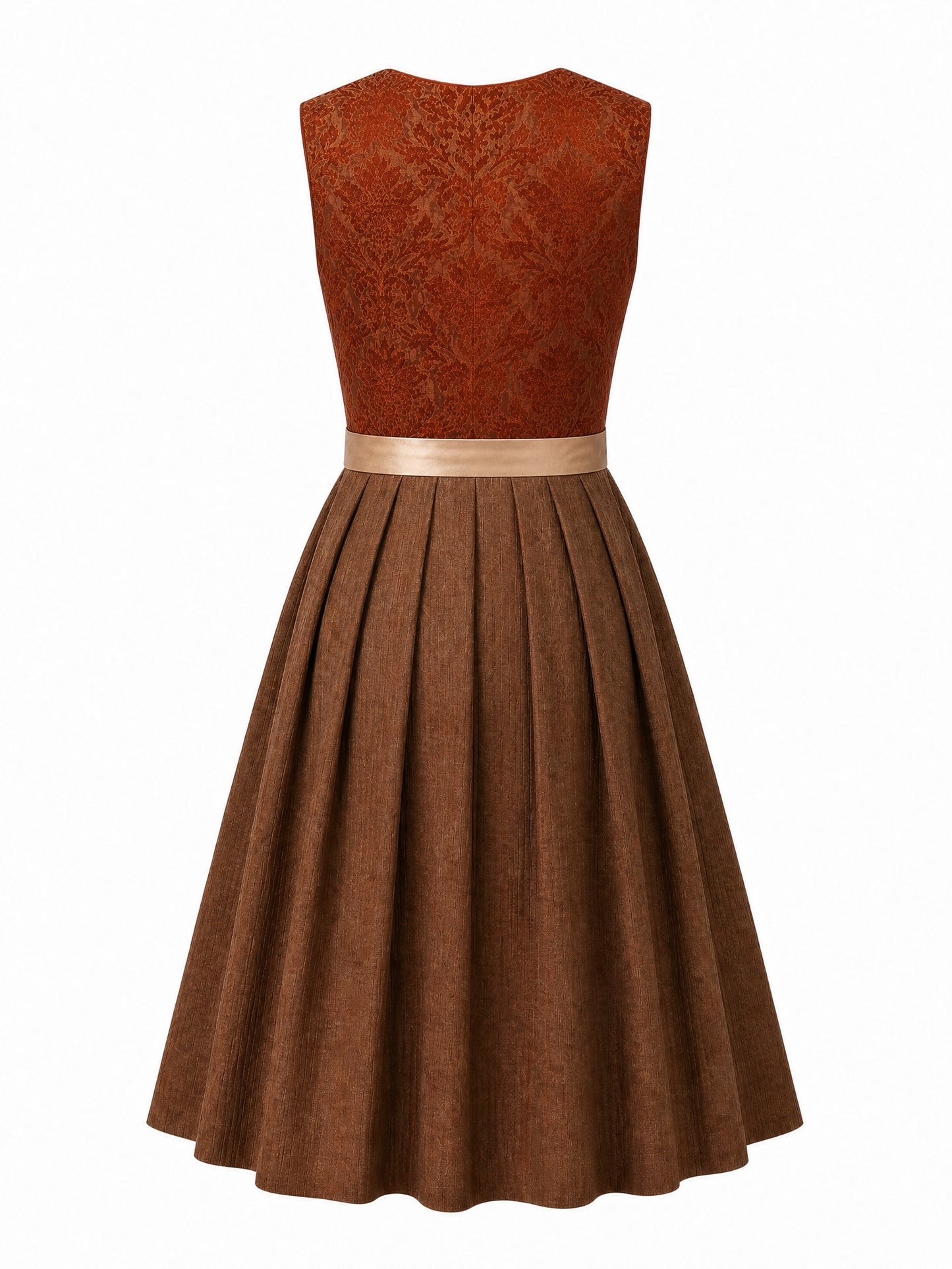 Dirndl Teresa | Sienabraun | Eckig
