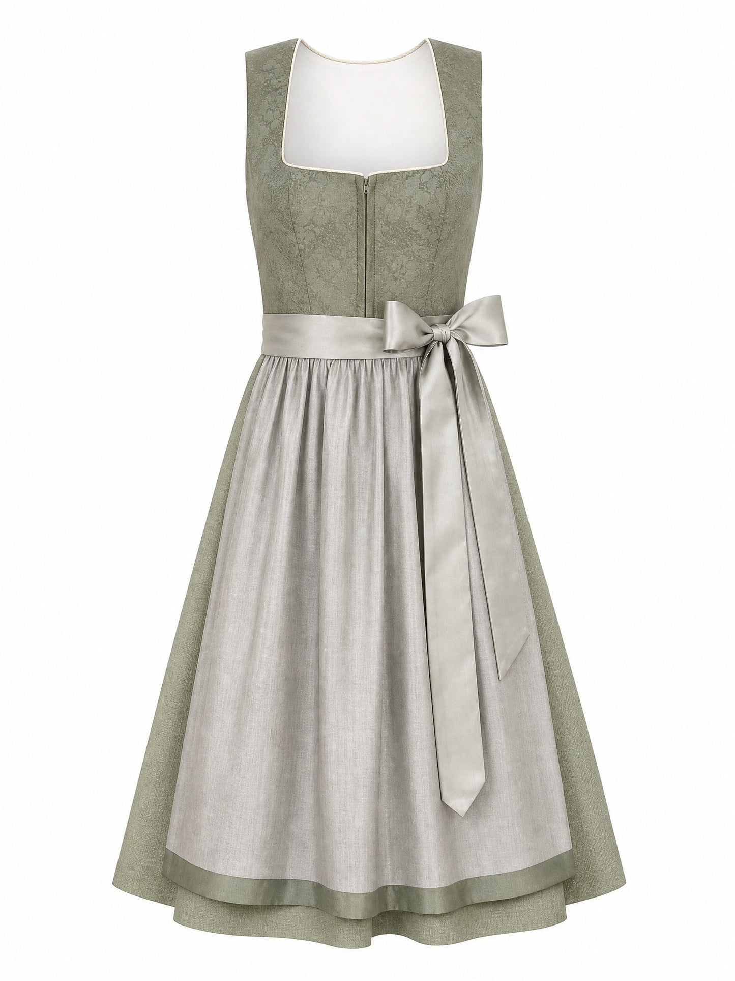 Dirndl Sarah | Salbeigrün | Eckig