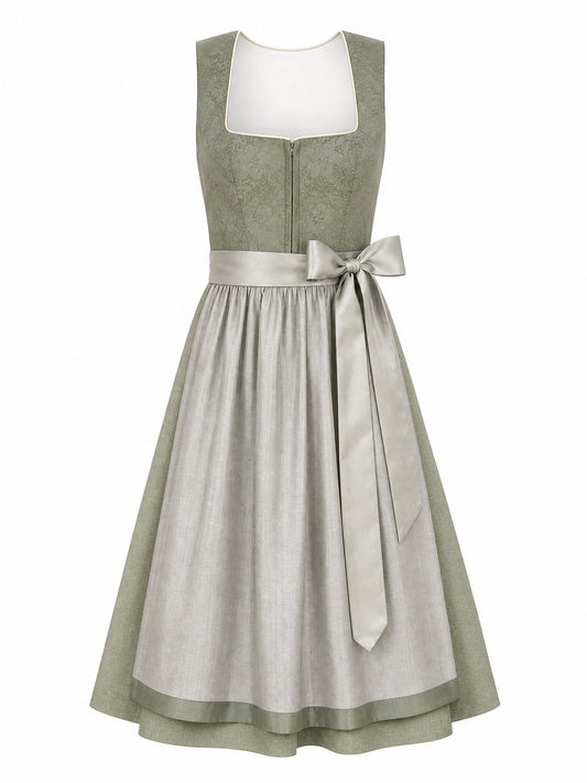 Dirndl Sarah | Salbeigrün | Eckig