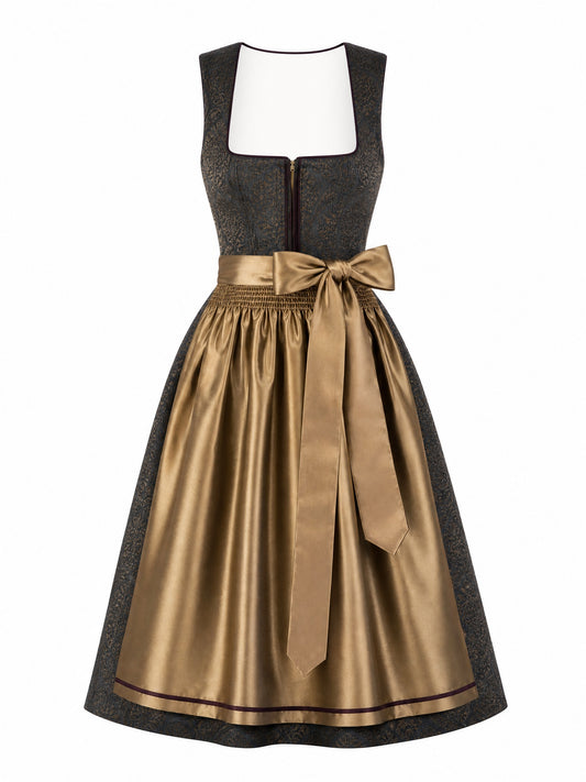 Dirndl Selina | Anthrazit | Eckig